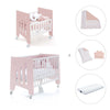 Culla 60x80 cm e lettino 60x120 cm (7in1) rosa chiaro · Omni Tre Flamingo