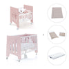 Culla 60x80 cm e lettino 60x120 cm (7in1) rosa chiaro · Omni Tre Flamingo