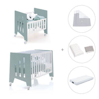 Culla 60x80 cm e lettino 60x120 cm (7in1) verde eucalipto · Omni Tre Eucalyptus