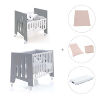 Culla 60x80 cm e lettino 60x120 cm (7in1) antracite · Omni Tre Antracita