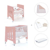 Culla 60x80 cm e lettino 60x120 cm (7in1) rosa · Omni Tre Quarzo