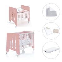 Culla 60x80 cm e lettino 60x120 cm (7in1) rosa · Omni Tre Quarzo