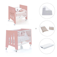 Culla 60x80 cm e lettino 60x120 cm (7in1) rosa · Omni Tre Quarzo
