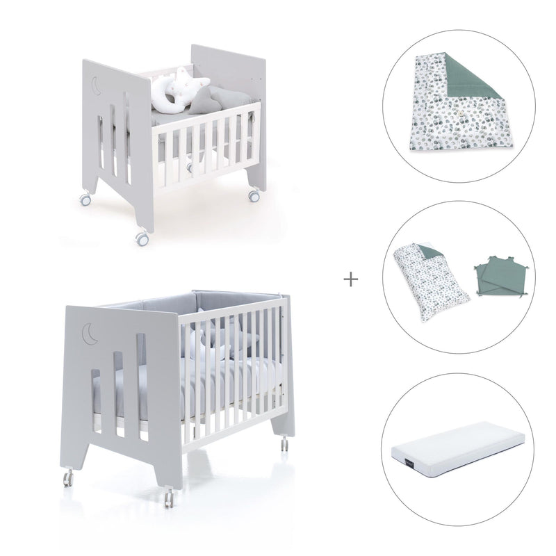 Culla 60x80 cm e lettino 60x120 cm (7in1) grigio · Omni Tre Grey