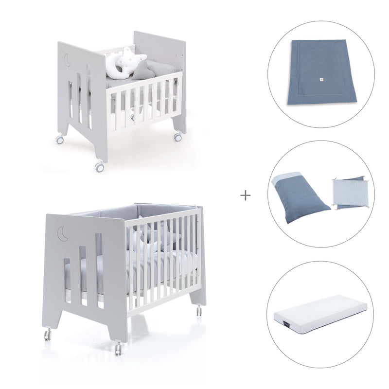 Culla 60x80 cm e lettino 60x120 cm (7in1) grigio · Omni Tre Grey