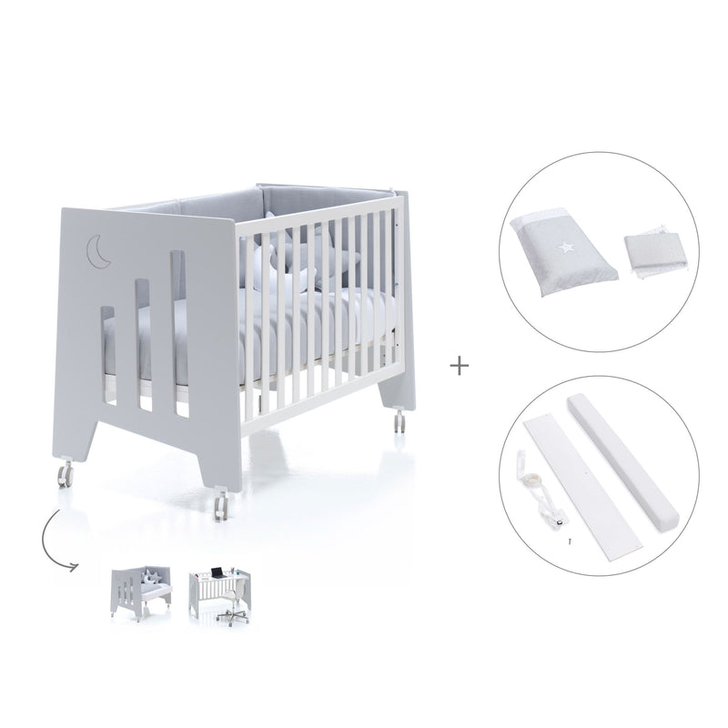 Lettino co-sleeping 60x120 cm (5in1) grigio · Omni C181-M7778