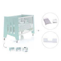 Lettino co-sleeping 60x120 cm (5in1) verde menta · Omni C181-M7755