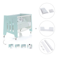 Lettino co-sleeping 60x120 cm (5in1) verde menta · Omni C181-M7755