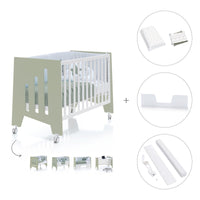 Lettino co-sleeping 60x120 cm (5in1) verde oliva · Omni C181-M7756