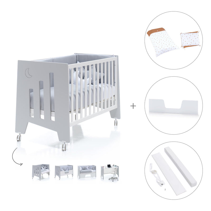 Lettino co-sleeping 60x120 cm (5in1) grigio · Omni C181-M7778