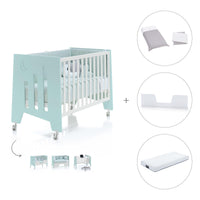 Lettino co-sleeping 60x120 cm (5in1) verde menta · Omni C181-M7755