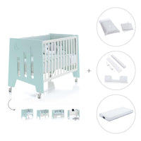 Lettino co-sleeping 60x120 cm (5in1) verde menta · Omni C181-M7755