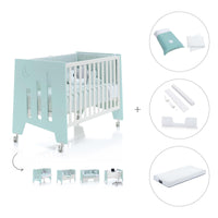 Lettino co-sleeping 60x120 cm (5in1) verde menta · Omni C181-M7755