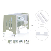 Lettino co-sleeping 60x120 cm (5in1) verde oliva · Omni C181-M7756