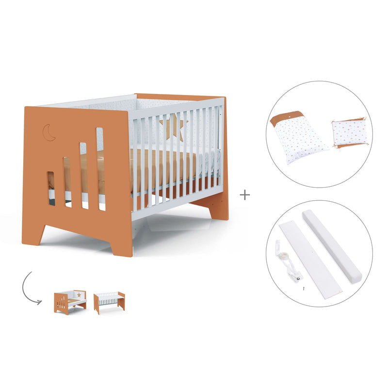 Lettino co-sleeping 70x140 cm (6in1) terracotta · Omni XL C191-M7783