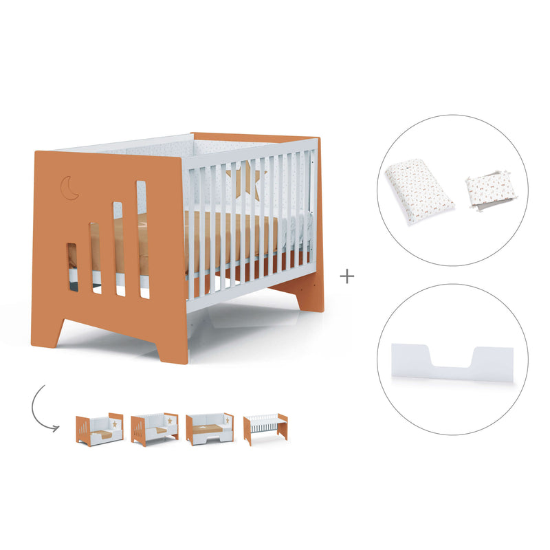 Lettino co-sleeping 70x140 cm (6in1) terracotta · Omni XL C191-M7783