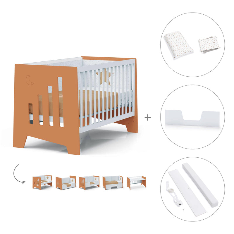 Lettino co-sleeping 70x140 cm (6in1) terracotta · Omni XL C191-M7783