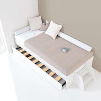 Letto compatto 90x190 cm con letto estraibile/cassetti · Bianca Due QT663