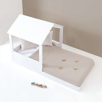 Letto de 90x190 cm Montessori con casetta · Bianca Tre QT664