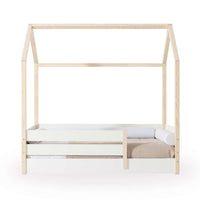 Letto-cassetta Montessori 70x140 cm legno/bianco · Sogni NB1400