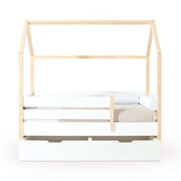 Letto-cassetta Montessori 70x140 cm legno/bianco · Sogni NB1400