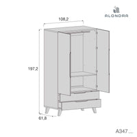 Medidas del Armario infantil estilo nórdico Style (110cm) A347 de Alondra