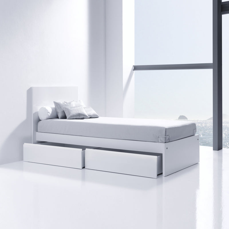 Letto bambini 90x200 cm con cassettoni o letto estraibile · Kubo QC551