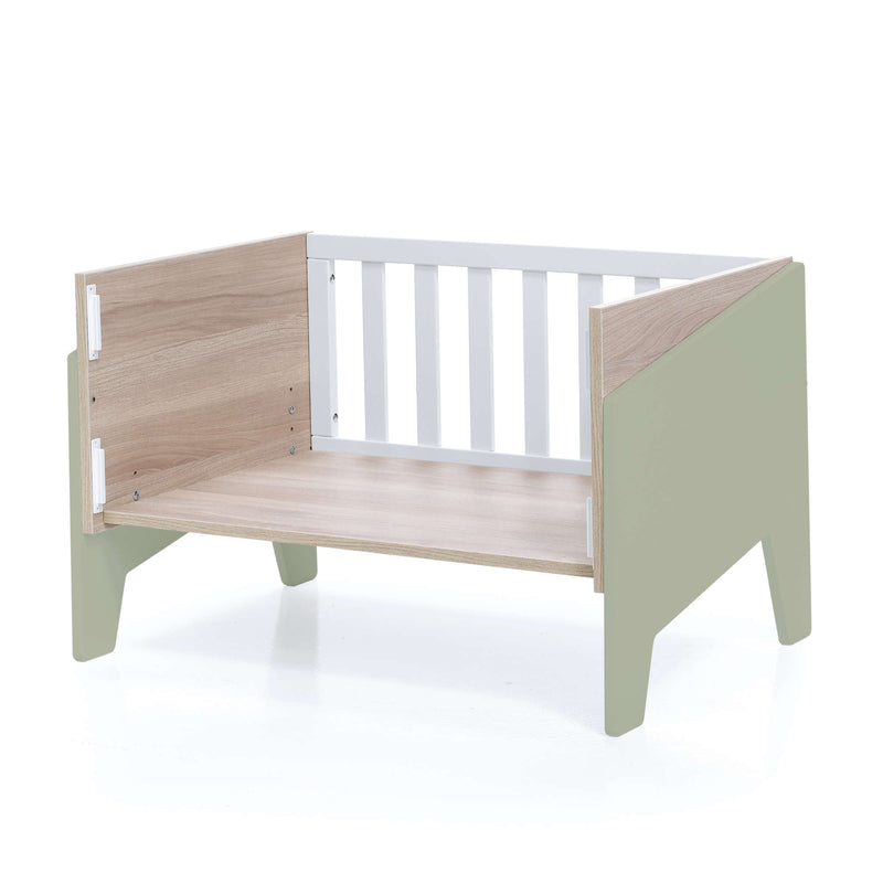 Culla co-sleping 50x80 cm (5in1) legno/verde oliva · Equo Life