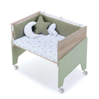 Culla co-sleping 50x80 cm (5in1) legno/verde oliva · Equo Life