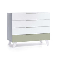 Cassettiera bambini (4 cassetti) stile nordico bianco · Style D247