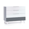 Cassettiera bambini (4 cassetti) stile nordico bianco · Style D247