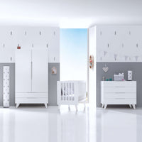 Cassettiera bambini (4 cassetti) stile nordico bianco · Style D247