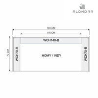 Cuscino bianco paracolpi (65 cm) letto/lettino 70x140 cm · WCH70-77