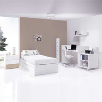 Cuna transformable en cama nido color beige