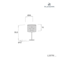 Lampada da tavolo bambini con paralumea · Stella L597M