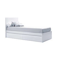 Cama junior de 2 metros acabado blanco mate con cajonera inferior