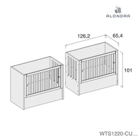 Pannello/pediera separatore lettino gemellare Duplo · WTS1220