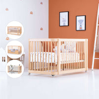 Lettino-letto bambini (3in1) 70x140 cm legno · Crea Due Nomad C300-M5000