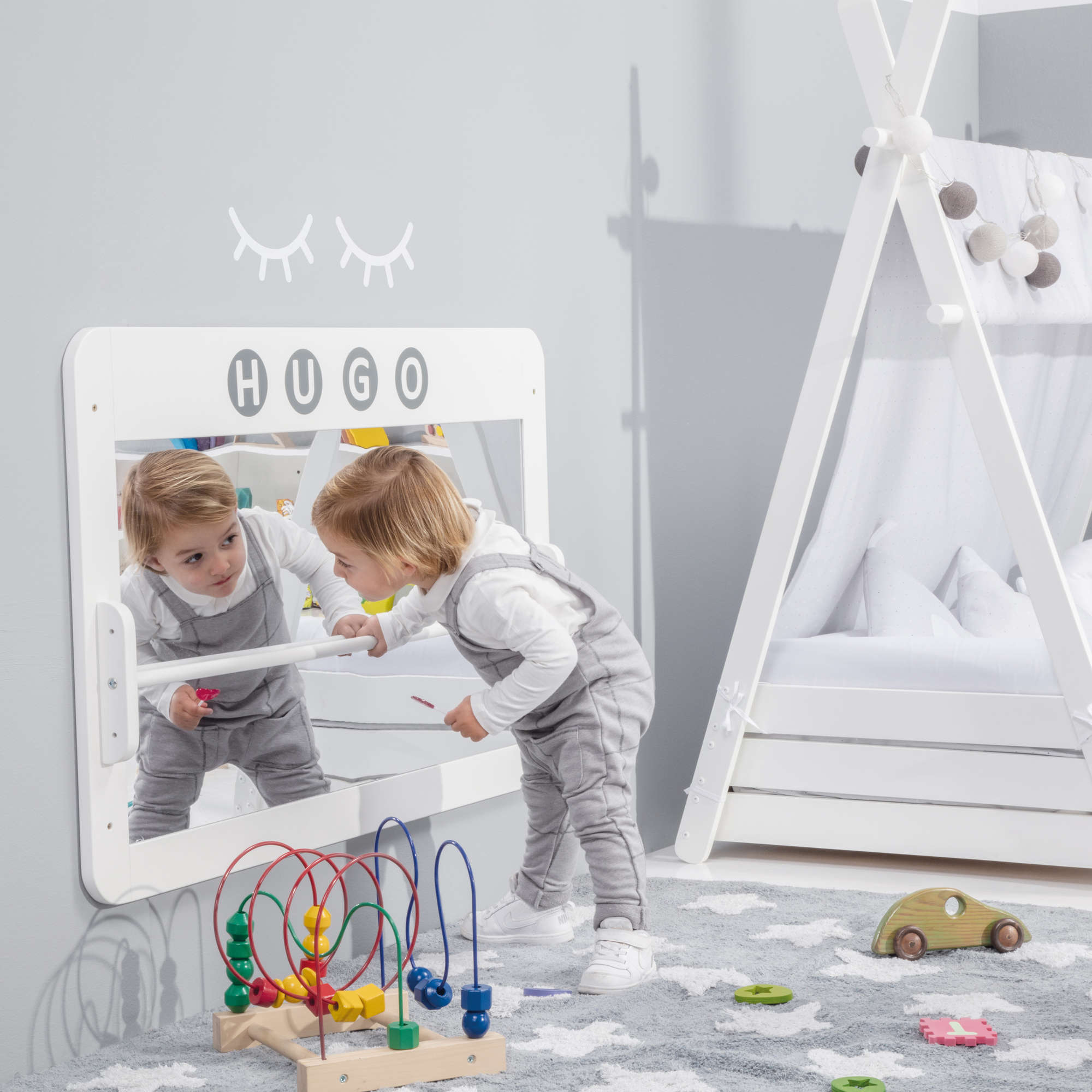 Specchio Montessori con barra di sicurezza per neonati - ALONDRA